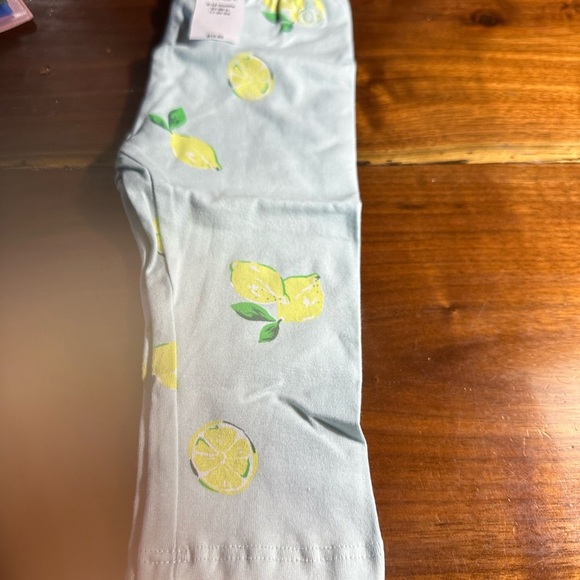 GAP Kids Light Blue green Leggings with Lemon Design - Picture 1 of 2